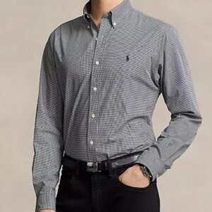 Polo Ralph Lauren Black & White Gingham Check Button-Down Shirt XXL